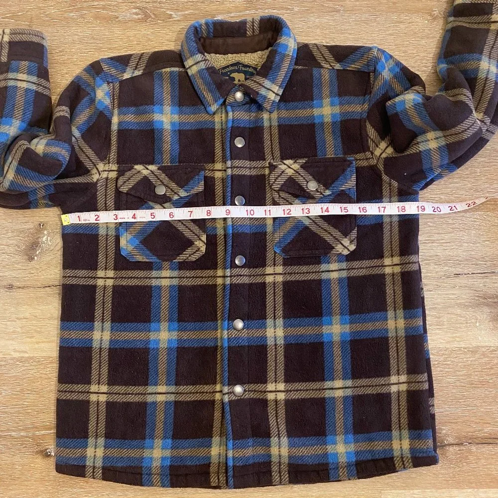 Freedom Foundry Sherpa Line Flannel Jacket Boy's Size M (10-12) - Picture 5 of 12